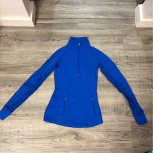 Lululemon Athletica Vibrant Blue Long Sleeve Bodysuit